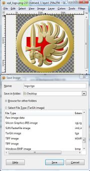 Step3: Draw your logo and save as TGA...