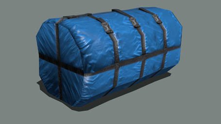 File:Land Sleeping bag blue folded F.jpg