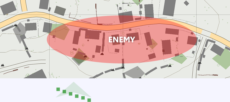 Echelon Right Formation for a left flank attack