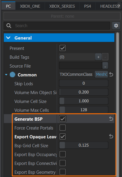Model BSP related import settings