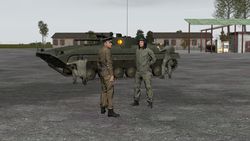 BMP-1 with soldiers